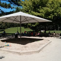 Artergut Park - Shaded sandbox for the kiddies.