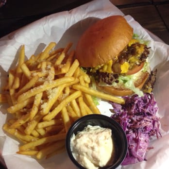 Supreme Burger - Single cheeseburger with truffle parmigiano fries - Burgers Near Me - Solna, Alberta