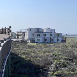 From the beach boardwalk looking at the Lively Beach property