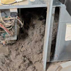 Merceron's Cleaning Service - Very dirty air duct system, tons of dog hair, air ducts never been cleaned in about 10 years
