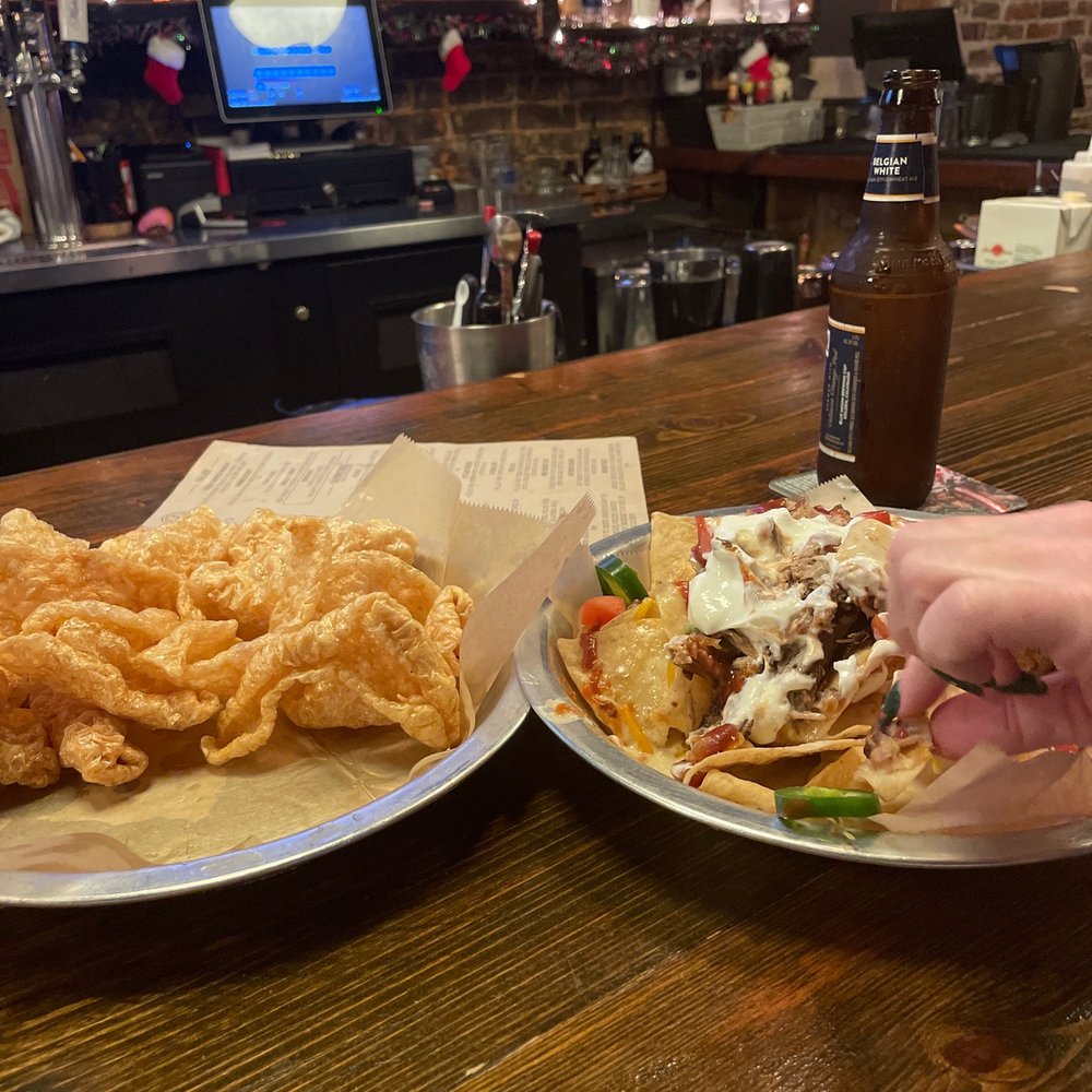 Smoke Bourbon and BBQ - Porkskins and nachoes - Cocktail Bars Near Me - Columbus, Georgia Smoke Bourbon and BBQ - Porkskins and nachoes - Cocktail Bars Near Me - Columbus, Georgia