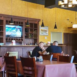 Interior view of their wine bar. Nice atmosphere with Sinatra singing in the background!