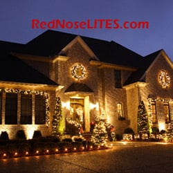 Red Nose Lites provides professional design and installation of your outdoor holiday lighting.