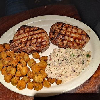 Charleston's - Pork chop meal and 2 sides - American Near Me - Tulsa, Oklahoma Charleston's - Pork chop meal and 2 sides - American Near Me - Tulsa, Oklahoma