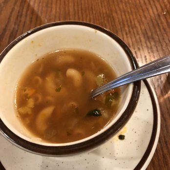 El Rancho Mexican Restaurant - Complimentary soup (I couldn't eat it because it has a chicken broth). Coworkers said it was okay, nobody finished theirs. - Mexican Near Me - Detroit, Michigan