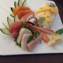 Sashimi plate.