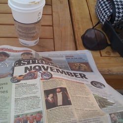 Bakersfield Californian - Reading the Bakersfield Californian at Starbucks.