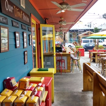 Dat Dog - Outside bar area - Hot Dogs Near Me - New Orleans, Louisiana Dat Dog - Outside bar area - Hot Dogs Near Me - New Orleans, Louisiana