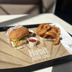 Free bday Charburger and I bought onion rings