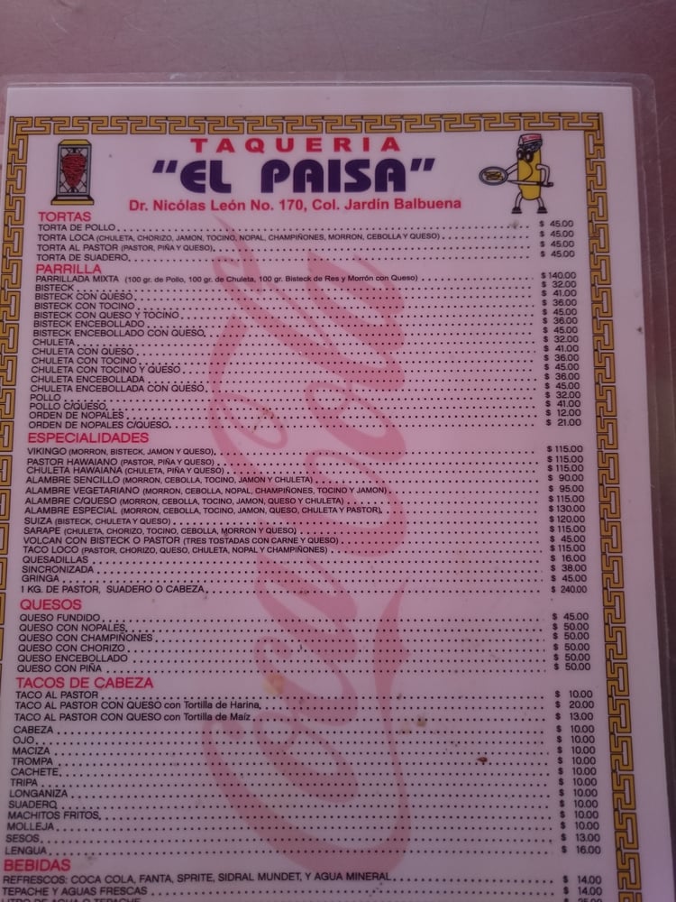 TAQUERIA EL PAISA Tacos Dr. Nicolás León 724, México, D.F., Mexico