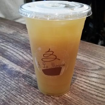 A La Mousse - Passion fruit peach tea. - Desserts Near Me - Philadelphia, Pennsylvania