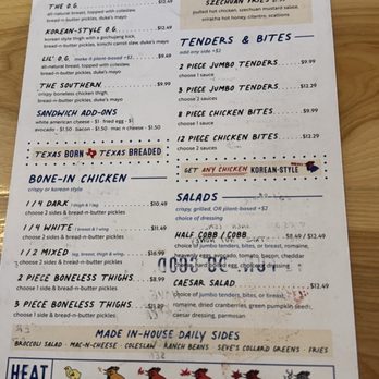 Tumble 22 Chicken Joint - Menu - Chicken Wings Near Me - Austin, Texas