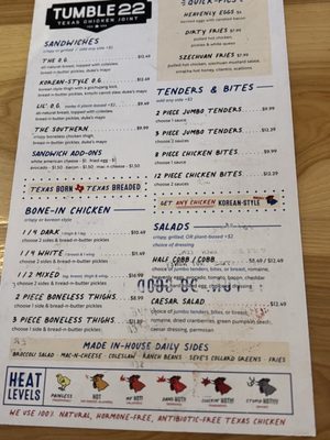 Menu photo 6 Tumble 22 Chicken Joint Austin, TX Menu photo 6 Tumble 22 Chicken Joint Austin, TX