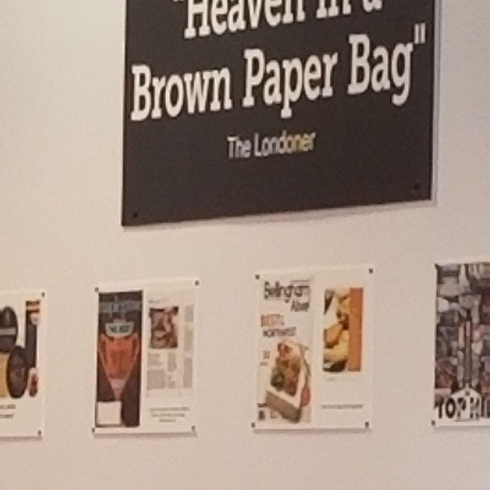 Five Guys - a wall with a sign that says heaven in a brown paper bag - Burgers Near Me - Moore, Oklahoma