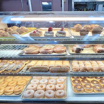 Sunny Side Up Doughnuts - Donut display case. - Donuts Near Me - Laguna Niguel, California