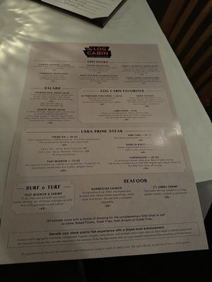 Menu photo 2 Log Cabin Steakhouse Galena, IL Menu photo 2 Log Cabin Steakhouse Galena, IL