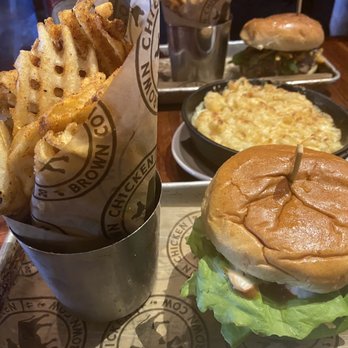 Brown Chicken Brown Cow - Make your own burger and fries! Yum - Barbeque Near Me - Hampton, Virginia