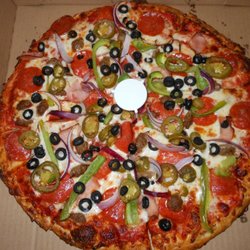 Mama Mia's Pizza & Wings - Lg specialty pizza for $9.99 good pizza and good prices. You can make it into a Supreme, Meatlovers, or Veggielovers.