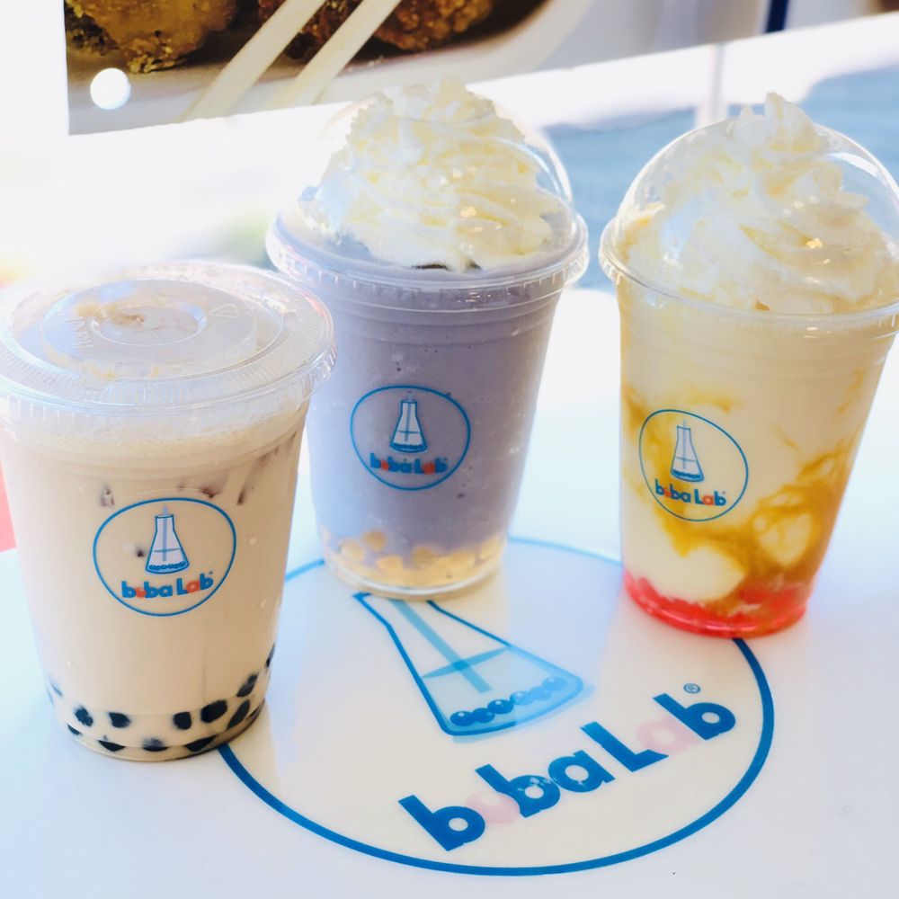 Boba Lab - Peach mango Marble, Jasmine Milk Tea, ubelicious - Desserts Near Me - Santa Monica, California Boba Lab - Peach mango Marble, Jasmine Milk Tea, ubelicious - Desserts Near Me - Santa Monica, California