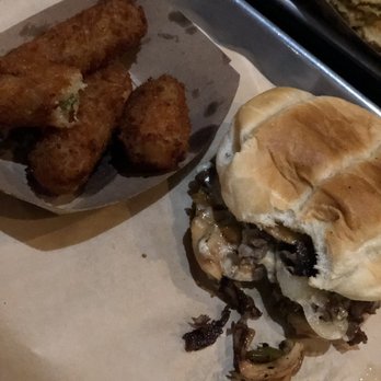 1720 Burger Bar - Philly steak with tater bombs! - Burgers Near Me - Florence, South Carolina 1720 Burger Bar - Philly steak with tater bombs! - Burgers Near Me - Florence, South Carolina