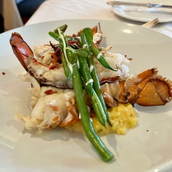 Union Park Dining Room - Twin lobster tails with risotto - New American Near Me - Cape May, New Jersey Union Park Dining Room - Twin lobster tails with risotto - New American Near Me - Cape May, New Jersey
