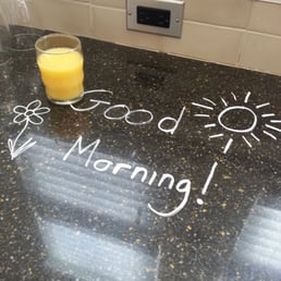 Sunny greetings during a morning breakfast. Sunny greetings during a morning breakfast.