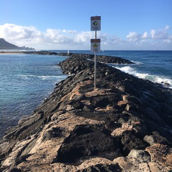 Magic Island - Rock Barrier at the beach - Parks Near Me - Honolulu, Hawaii Magic Island - Rock Barrier at the beach - Parks Near Me - Honolulu, Hawaii