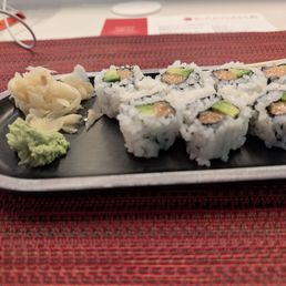 Avocado and salmon sushi