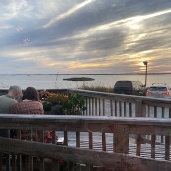 The Paper Canoe - Sunset views from our booth - Seafood Near Me - Duck, North Carolina