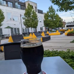 Nain Rouge Brewery - The courtyard area and patio with their stout