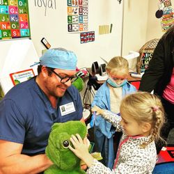 Beville Pediatric Dentistry - Dr. Beville with patient