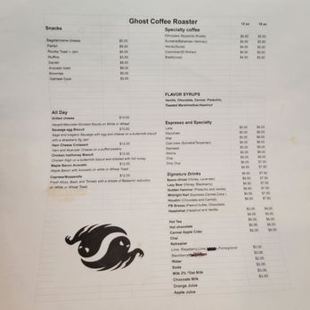 Ghost Coffee Roaster - Menu - Coffee Roasteries Near Me - West Lafayette, Indiana