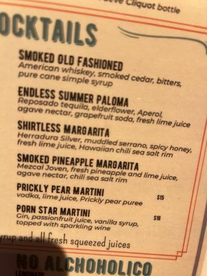 Menu photo 7 Bar Tulio's Miami, FL