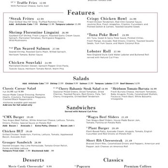 CMX CinéBistro Siesta Key - The drinks selection with prices. - Cinema Near Me - Sarasota, Florida CMX CinéBistro Siesta Key - The drinks selection with prices. - Cinema Near Me - Sarasota, Florida