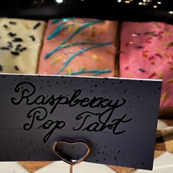Raspberry Pop-Tart, shortbread + raspberry filling. $5 + tip