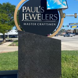Paul's Jewelers - Our sign in front of the store
