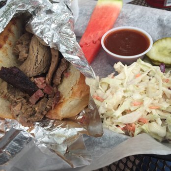 Blue Sky Bistro - Brisket sandwich with coleslaw - Barbeque Near Me - Broomfield, Colorado Blue Sky Bistro - Brisket sandwich with coleslaw - Barbeque Near Me - Broomfield, Colorado