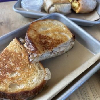 Camp Kingston - Grilled cheese with turkey and a breakfast burrito. - Coffee & Tea Near Me - Kingston, New York