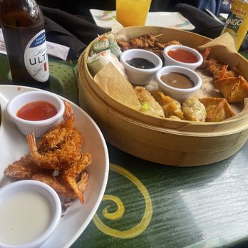 Indochine - Coconut shrimp and Appetizer Sampler - Asian Fusion Near Me - Wilmington, North Carolina