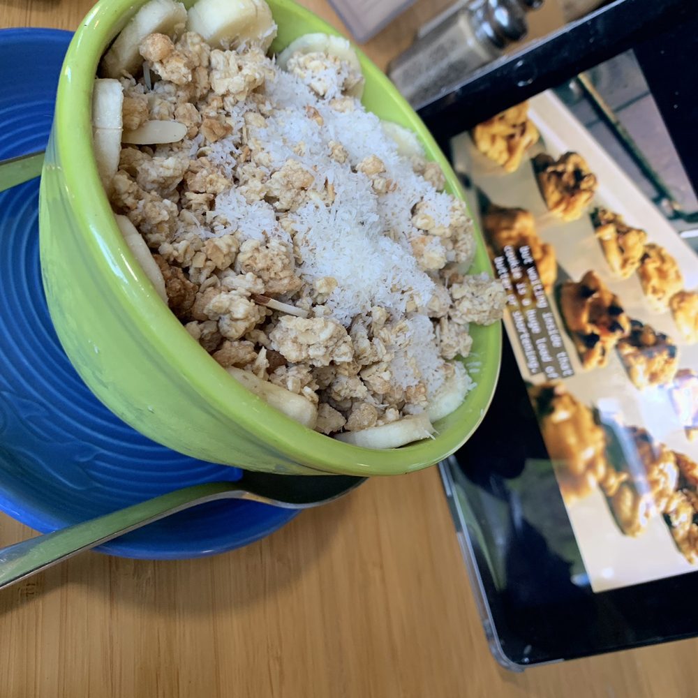 Green Room Cafe - Acia Bowl! Granola banana coconut shavings ! The Tropical Bowl! - Bars Near Me - Cocoa Beach, Florida Green Room Cafe - Acia Bowl! Granola banana coconut shavings ! The Tropical Bowl! - Bars Near Me - Cocoa Beach, Florida