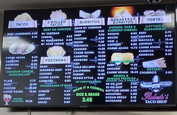 Menu photo 3 Roberto's Taco Shop Las Vegas, NV Menu photo 3 Roberto's Taco Shop Las Vegas, NV
