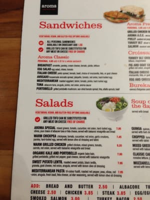 Menu photo 2 Aroma Espresso Bar Toronto, ON Menu photo 2 Aroma Espresso Bar Toronto, ON