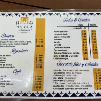 Puebla La Churreria - Menu - Churros Near Me - Puebla, PUE