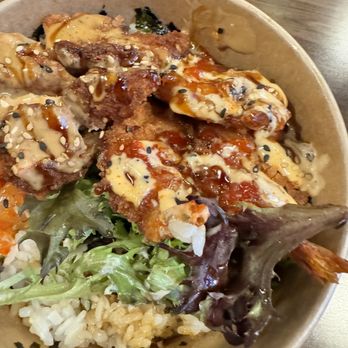 Anytime Kitchen - Half and half cupbop - fried shrimp and chicken katsu - Korean Near Me - New York, New York Anytime Kitchen - Half and half cupbop - fried shrimp and chicken katsu - Korean Near Me - New York, New York