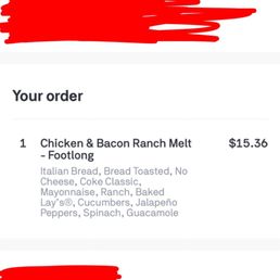 The Postmates order.