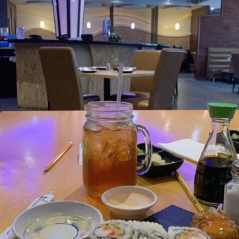 Red Sake - a table with sushi and drinks - Japanese Near Me - Columbia, South Carolina Red Sake - a table with sushi and drinks - Japanese Near Me - Columbia, South Carolina