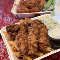 The Chicken Shanty - Chicken strip basket w fries and slaw