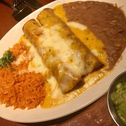 One Cheese Enchilada, One Beef Taco, One Sour Cream Chicken Enchilada