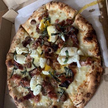 V Pizza - Pancetta Benedict pizza - Pizza Near Me - Jacksonville Beach, Florida V Pizza - Pancetta Benedict pizza - Pizza Near Me - Jacksonville Beach, Florida