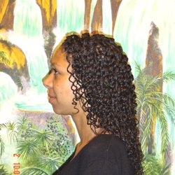 Headhunters Hair Designs - Afro after treated & spiral perm